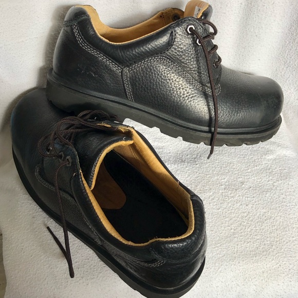Dakota Oxford Lace Up Black Leather Safety Shoes / Boots Size 12W - Picture 13 of 15